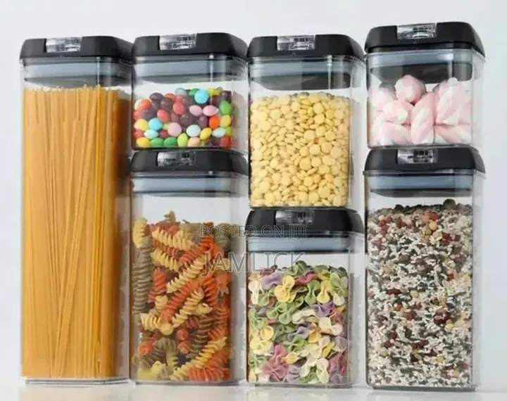 7pcs Food / Pantry Storage Containers Set - Cr