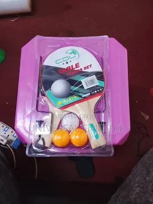 Wooden Table Tennis Rackets With 3 Orange Balls