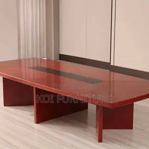 Boadroom Table; 2.4 Meters Mahogany Wooden Red Brown Boadroom Table