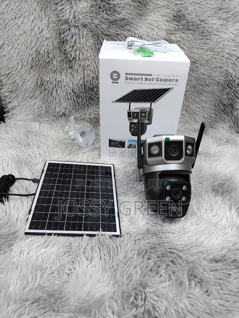 Top V380 Dual-Lens Outdoor Survelliance Camera Solar Powered Sensor