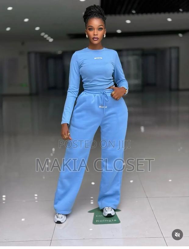 Women’S 2-Piece Casual Tracksuit Set (Blue)