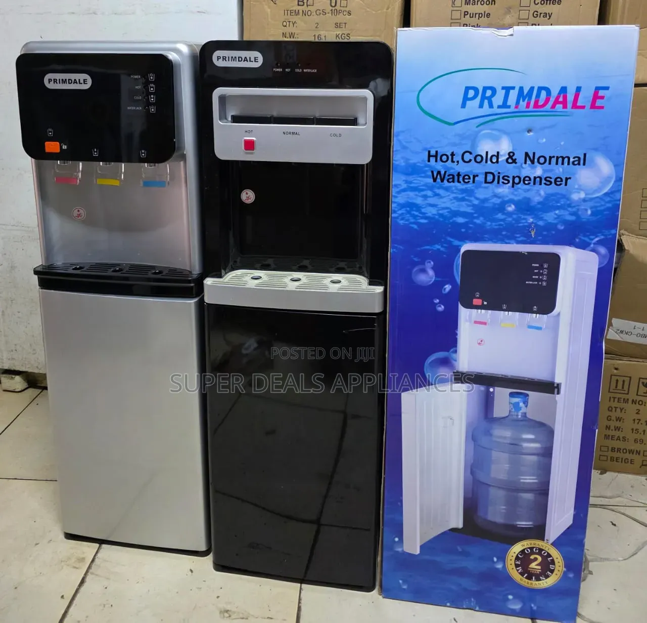 3 Taps Hot Cold and Normal 
Primadale Bottom Load
Child Lock