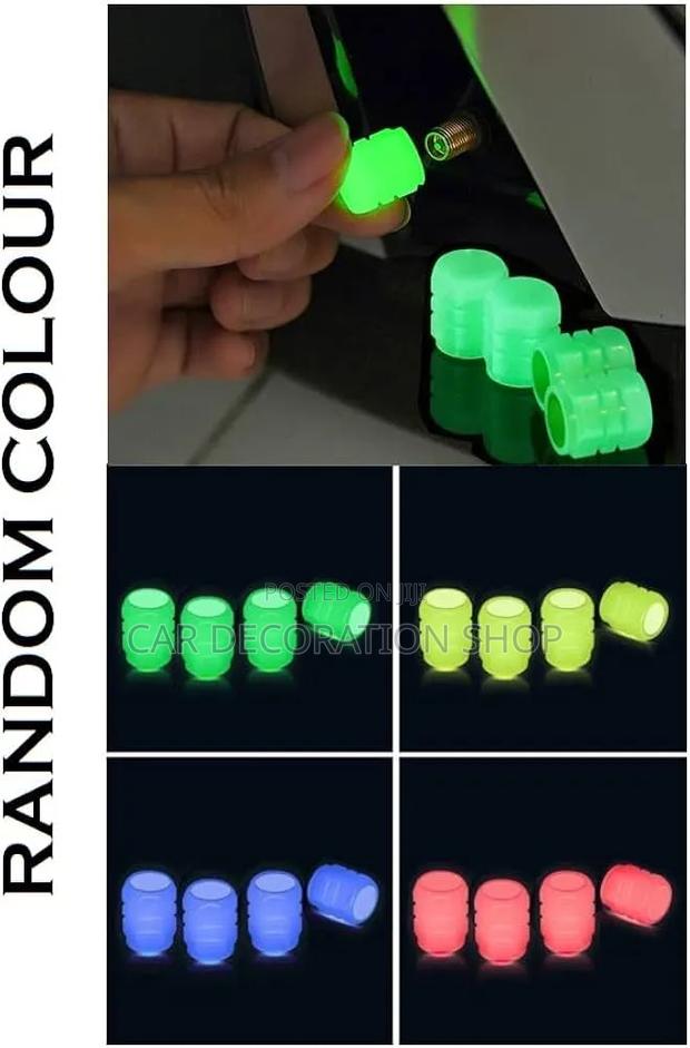8x Glowing Valve Stem Valve Caps Covers
