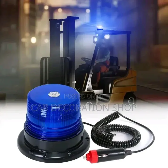 Brand New Blue Magnetic Mini Blue 12-24v Strobe Light