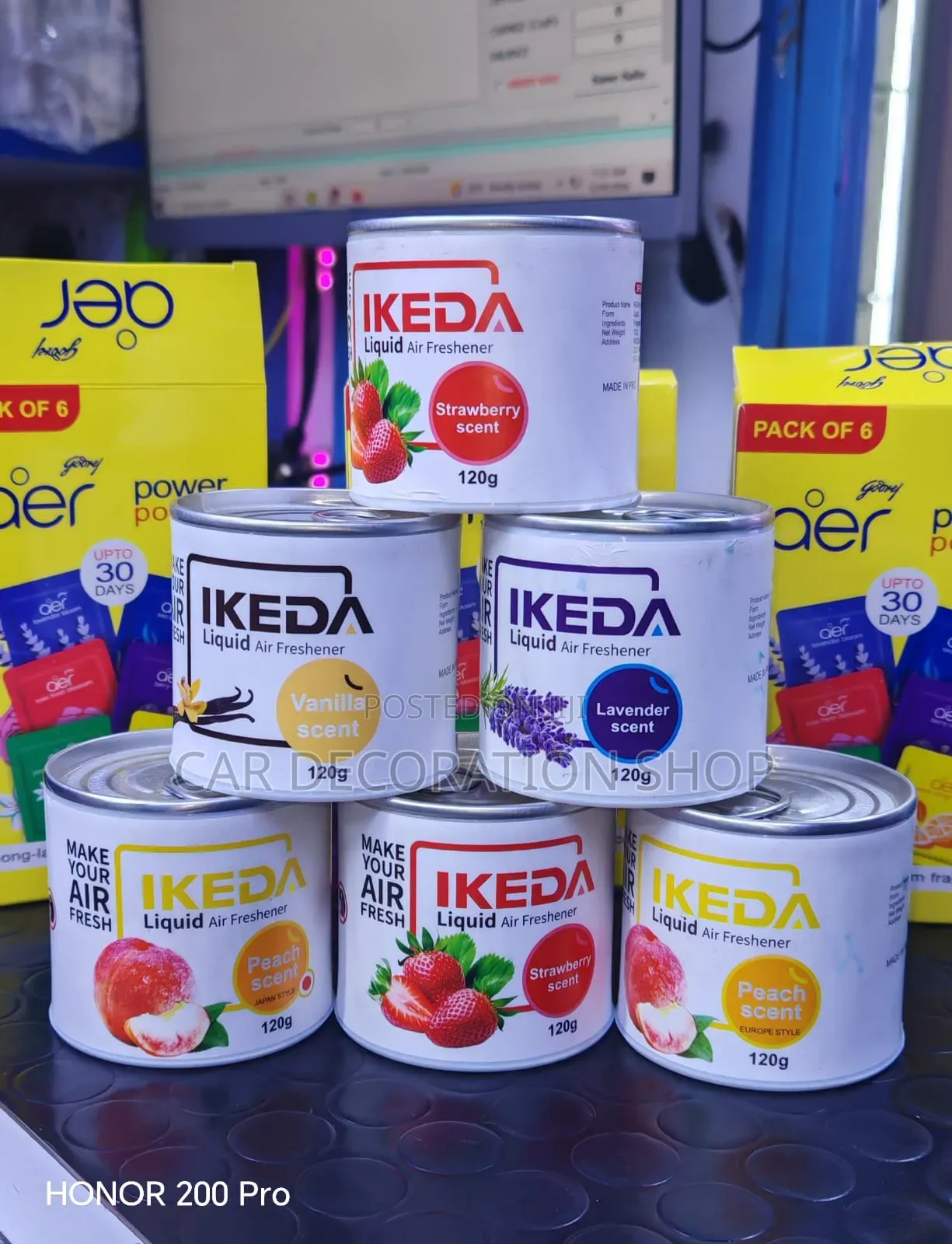 Ikeda Long Lasting Dashboard Mount Air Freshener in Different Flavors