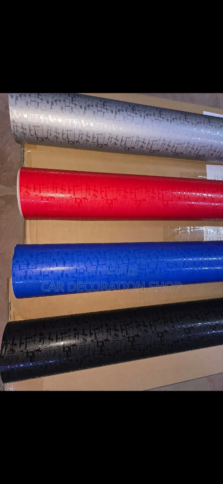 1mx1.5m Vinyl Wrap in Red, Black,Blue Pattern
