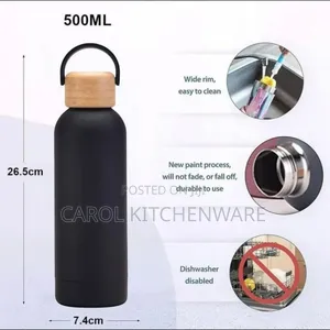 Vacuum Flask With a Bamboo Lid /Printing Vacuum Flask