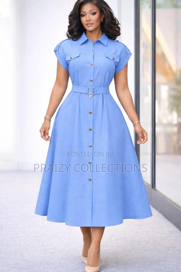 Beautiful Midi Linen Dress - thumbnail 4
