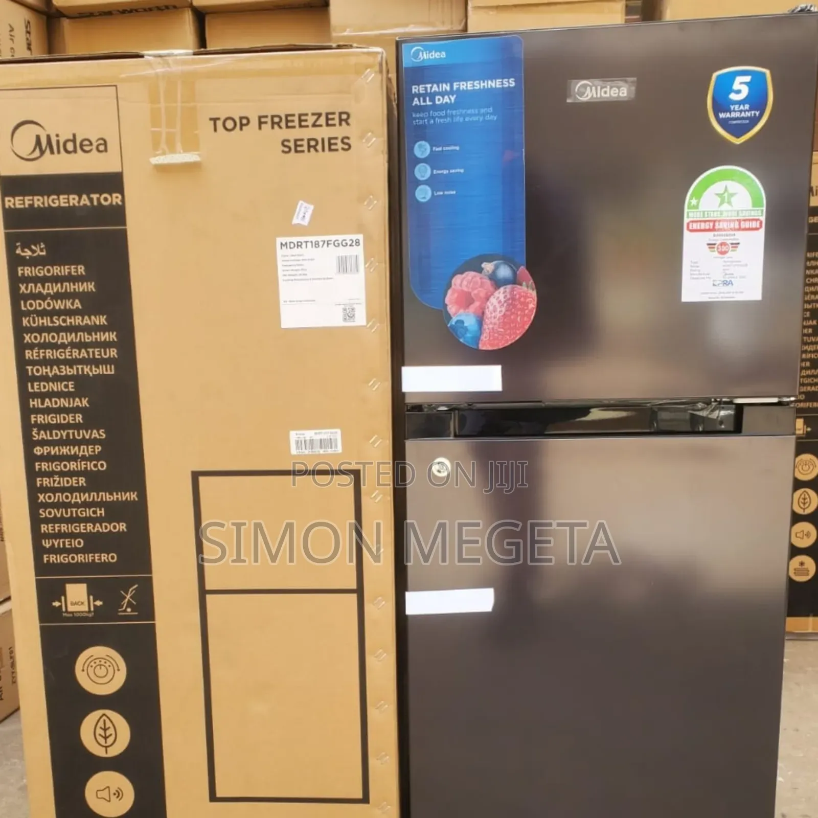 Midea 187 Litres Double Door Fridge