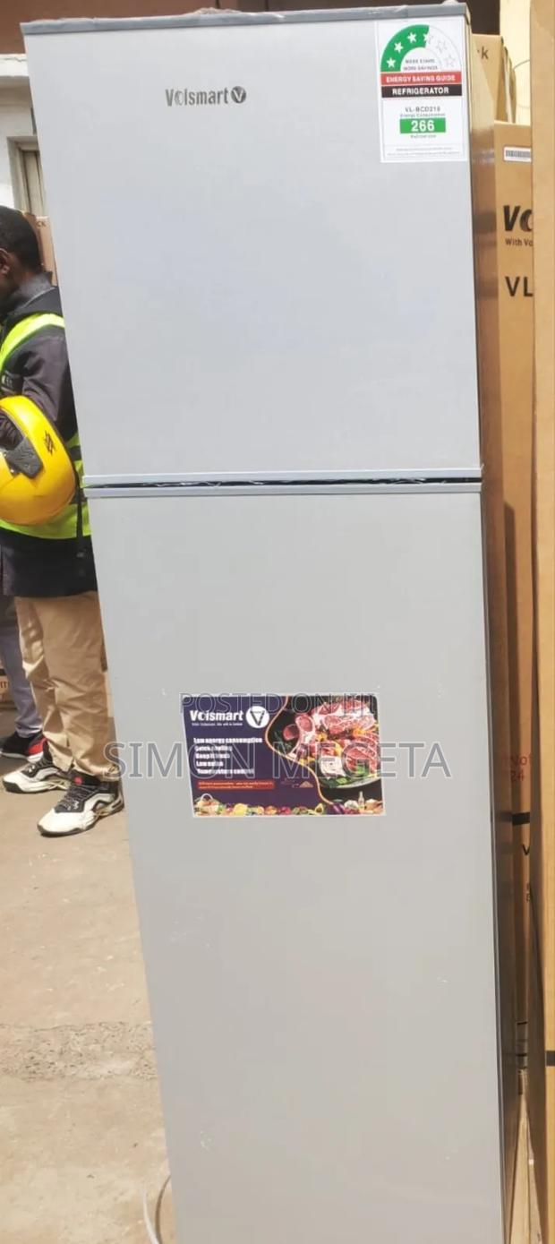 Double Door Fridge Silver Volsmart 210 Litres - main view