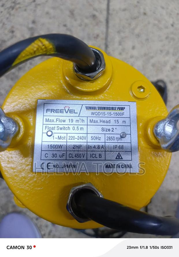 Sewage Submersible Pump, 2hp - thumbnail 2