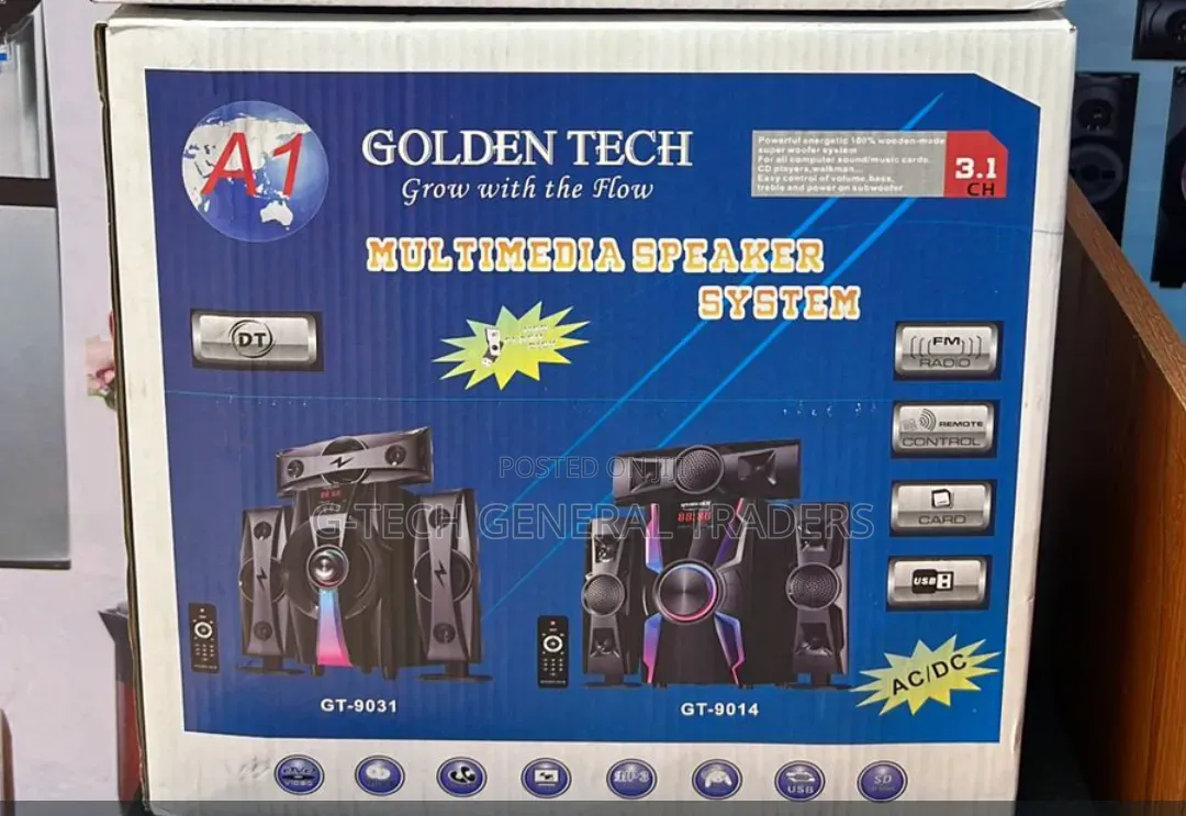 Goldentech 3.1ch Multimedia Speaker System With Bluetooth