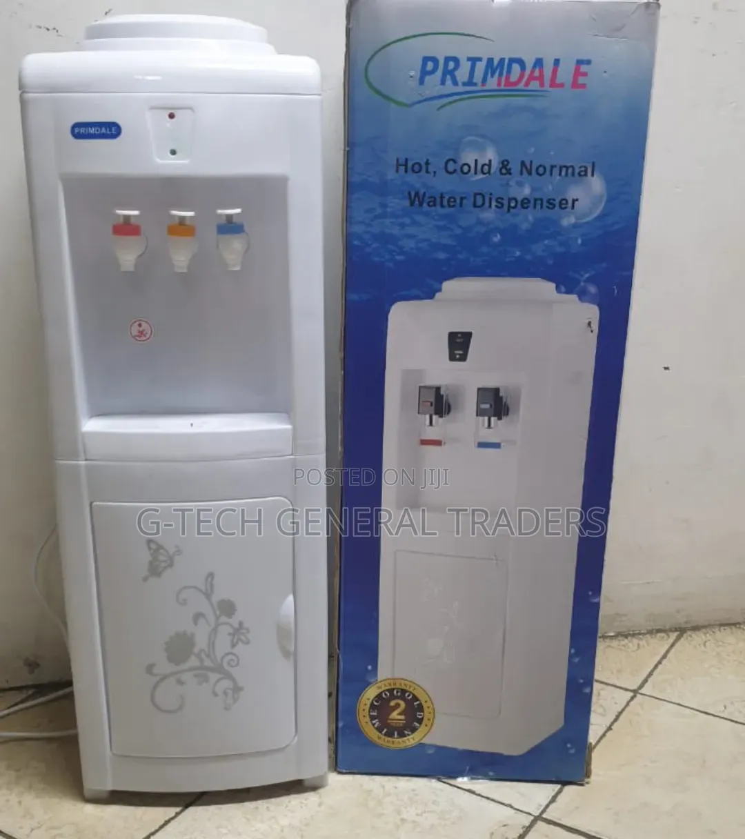 Primdale 3tap Hot, Normal and Cold Top Loader Water Dispenser -White
