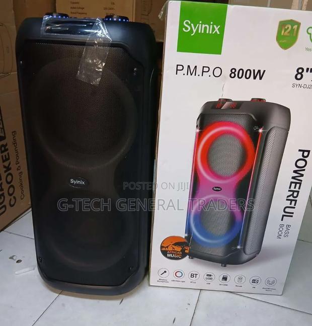 Syinix 8inch Boom Speaker 800w Bluetooth Speaker