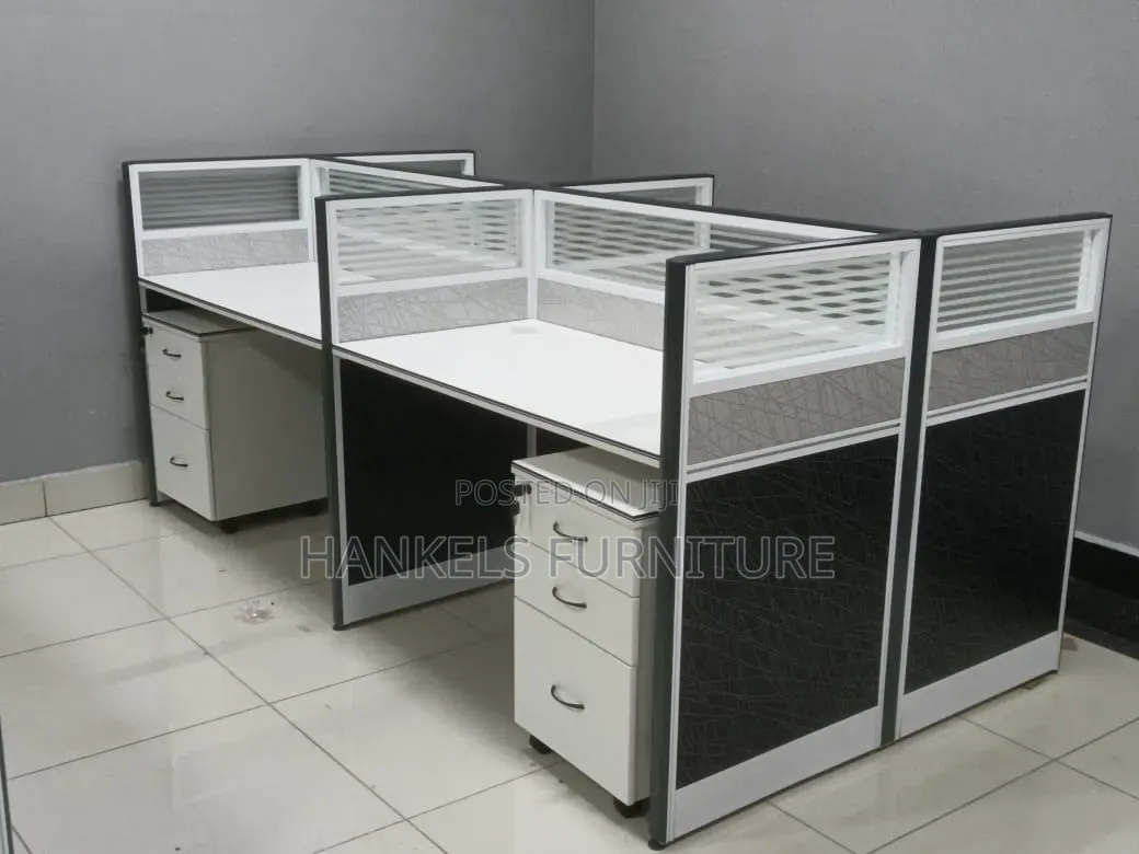 4-Way Workstation Desk for Modern Office Spaces