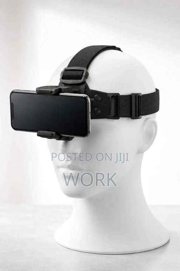 Phone Head Mount / Head Strap – Comfortable, Adjustable Strong Grip
