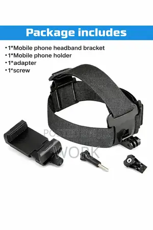 Phone Head Mount / Head Strap – Comfortable, Adjustable Strong Grip