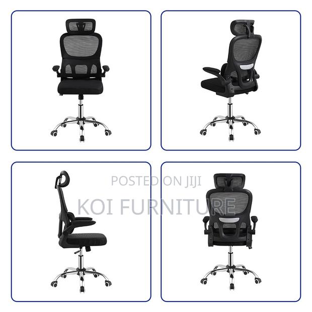 Office Chair; High Backrest Orthopedic Seat With Headrest - thumbnail 2