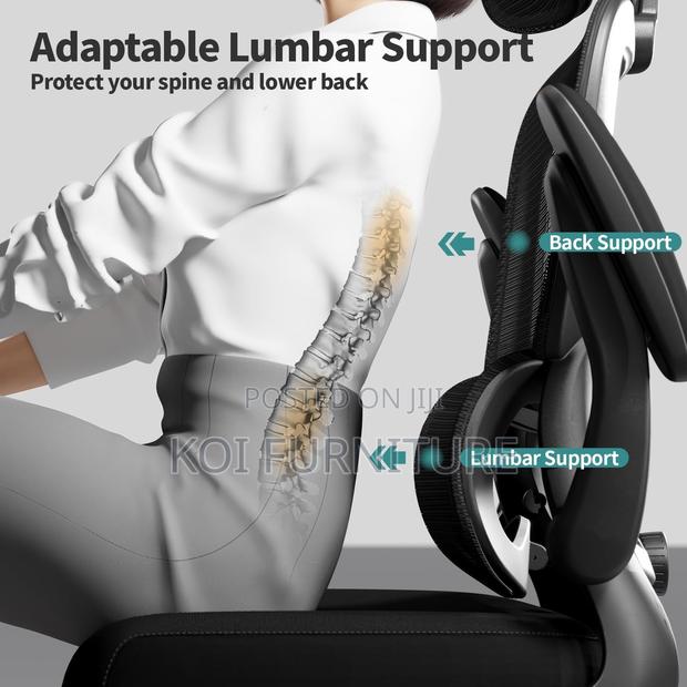 Office Chair; High Backrest Orthopedic Seat With Headrest - thumbnail 5