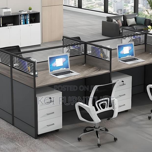 Office Workstations; Four Users MDF Made Executive Workstation Desks - thumbnail 4