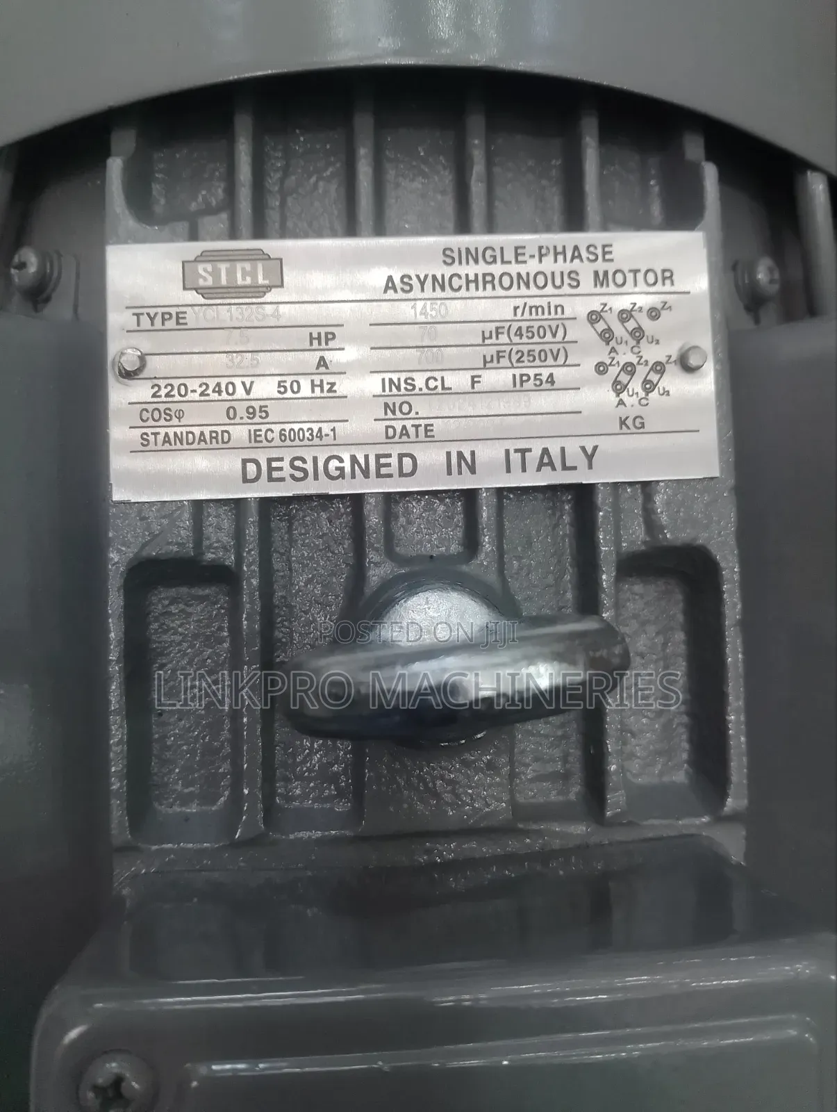 7.5hp STCL Low Speed Single Phase Motor