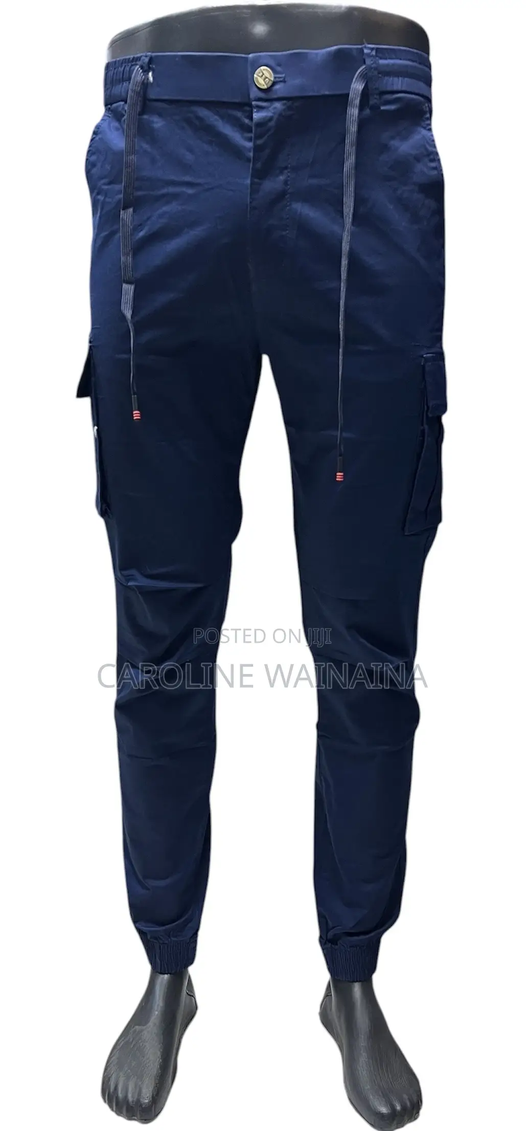Fashion Cargo Pants Navy Blue