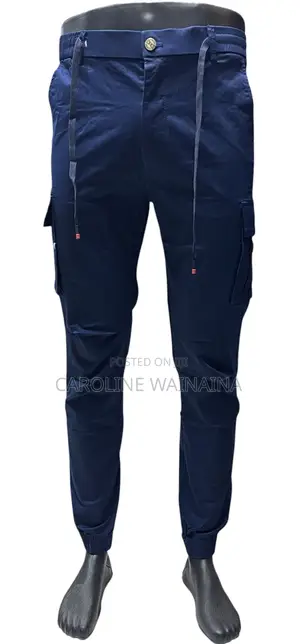 Fashion Cargo Pants Navy Blue