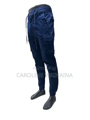 Fashion Cargo Pants Navy Blue