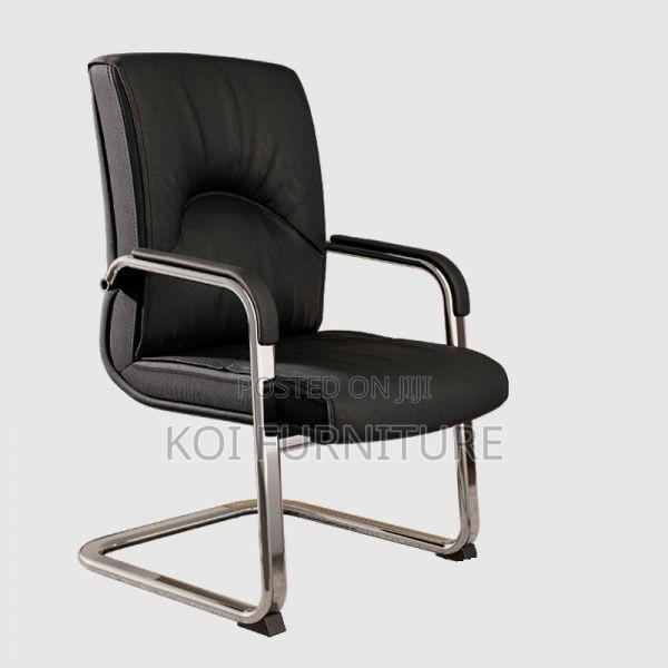 Office Chairs; Leather Office Visitors Waiting Desk Chair - thumbnail 2