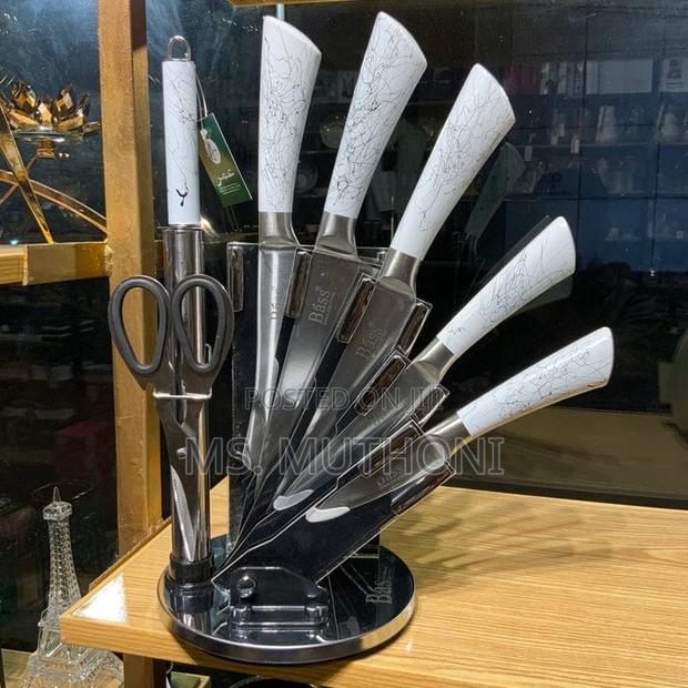 Bass 8-Piece Stainless Steel Kitchen Knife Set