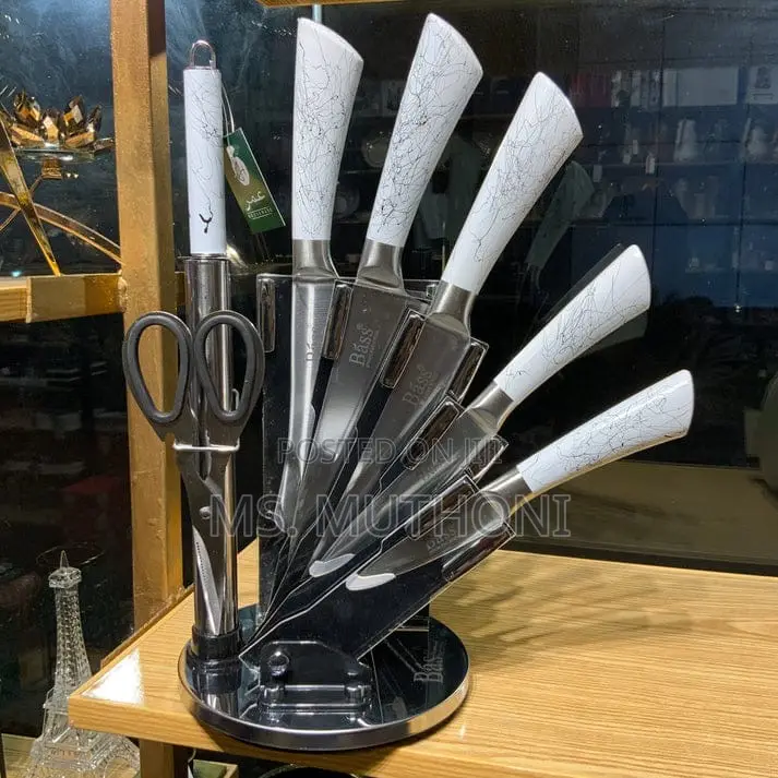 Bass 8-Piece Stainless Steel Kitchen Knife Set