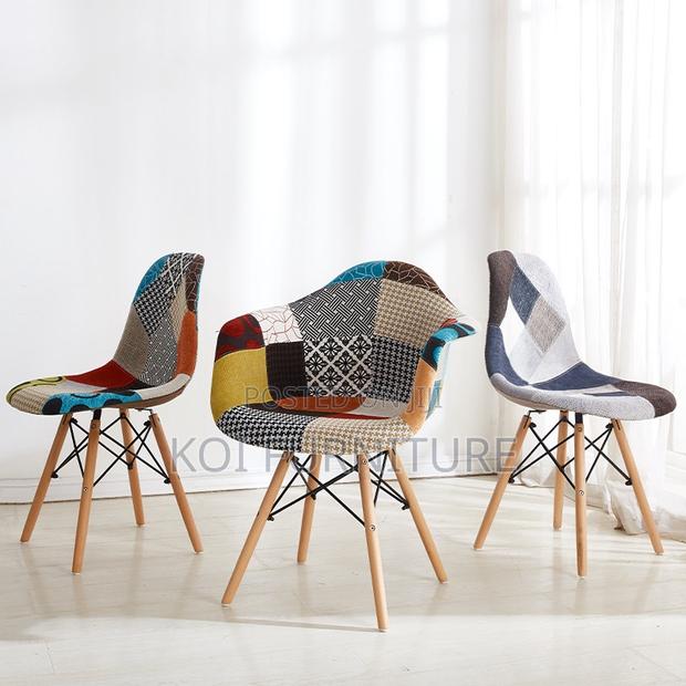 Office Chair : Generic Patchwork Bucket Eames Balcony/Home Chair - thumbnail 3