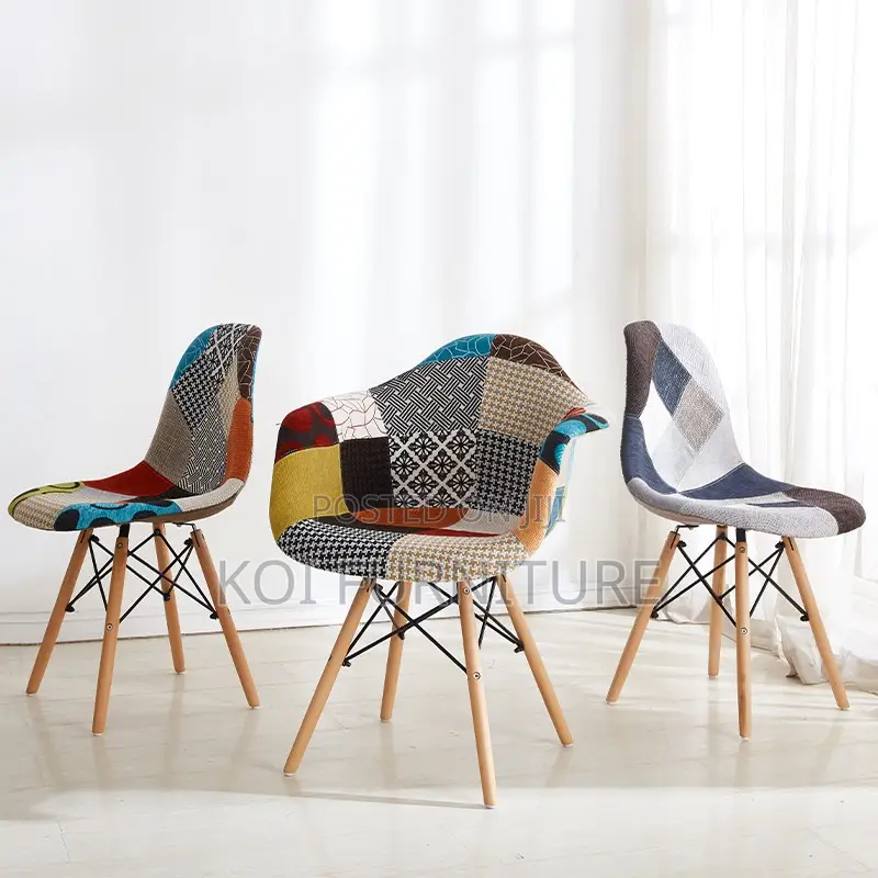 Office Chair : Generic Patchwork Bucket Eames Balcony/Home Chair