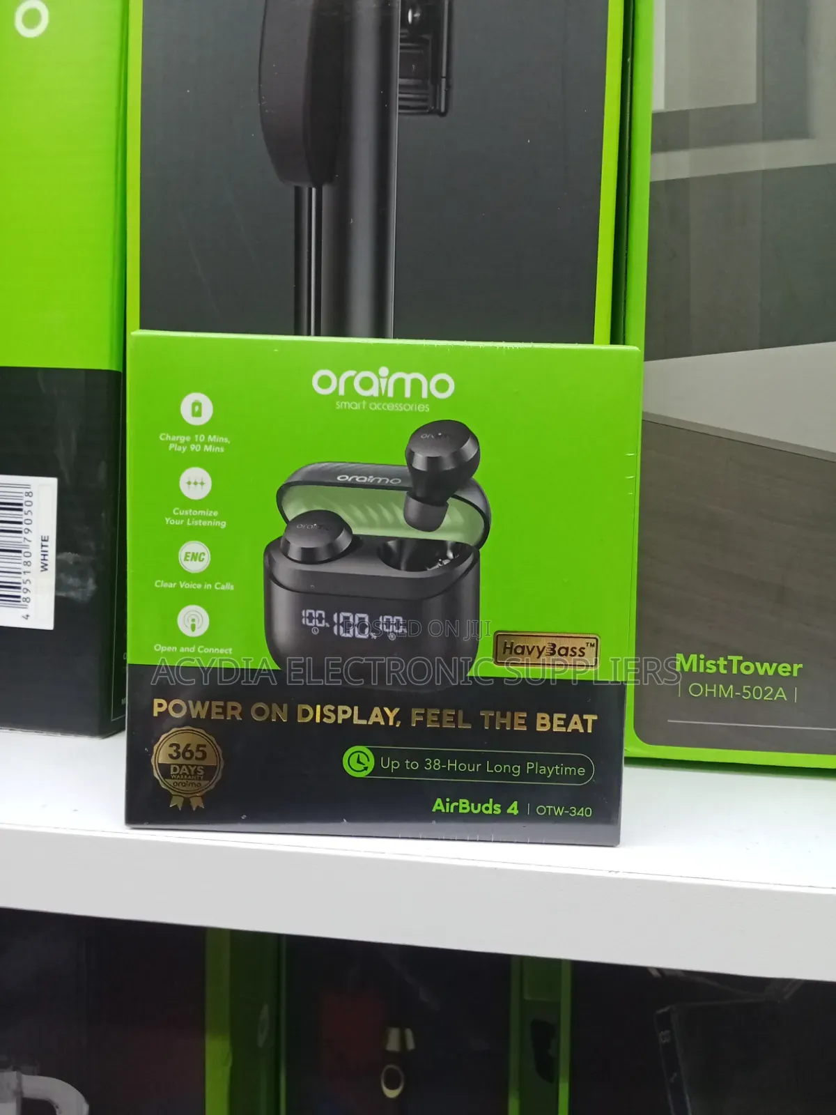 Oraimo Airbuds 4 Otw-340 38 Hours Play Time