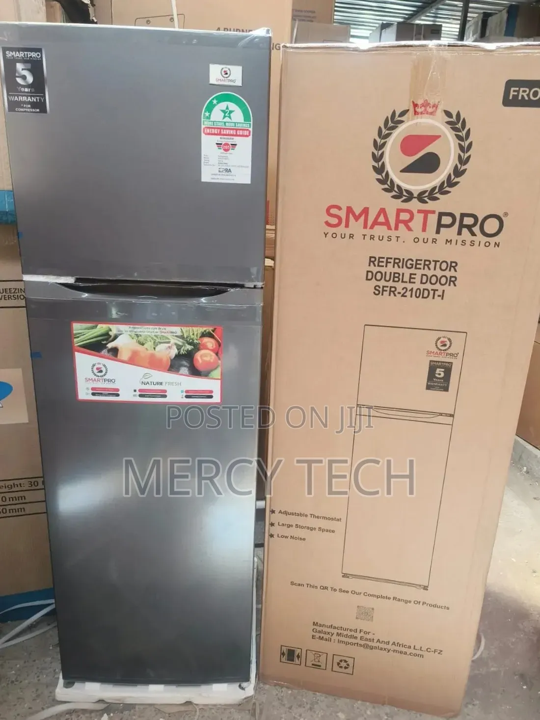 Smartpro 170-Litre Double-Door Fridge