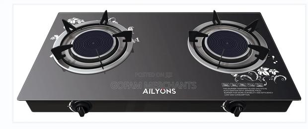 Glass Tempered Ailyons Two Burner Cooker - main view
