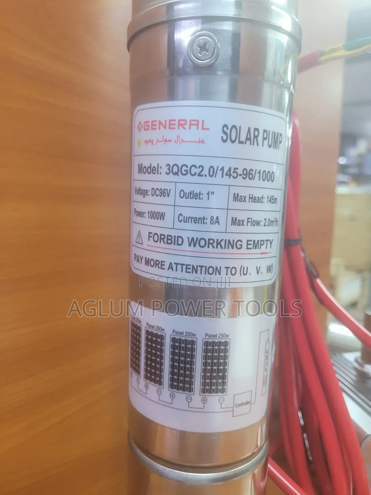 Brushless Solar Submersible Pump Head 145m