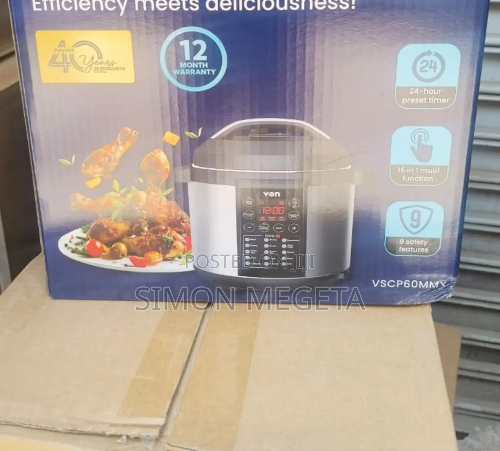  6 Litres Von Electric Pressure Cooker Now Available