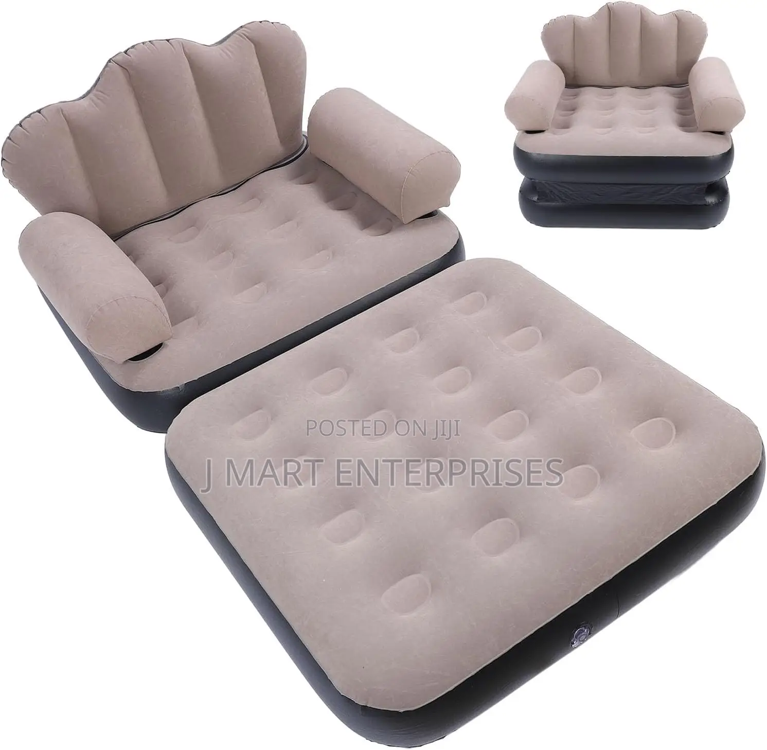 Inflatable Couch, 2 In 1 Foldable Sofa Bed Air Sofa,