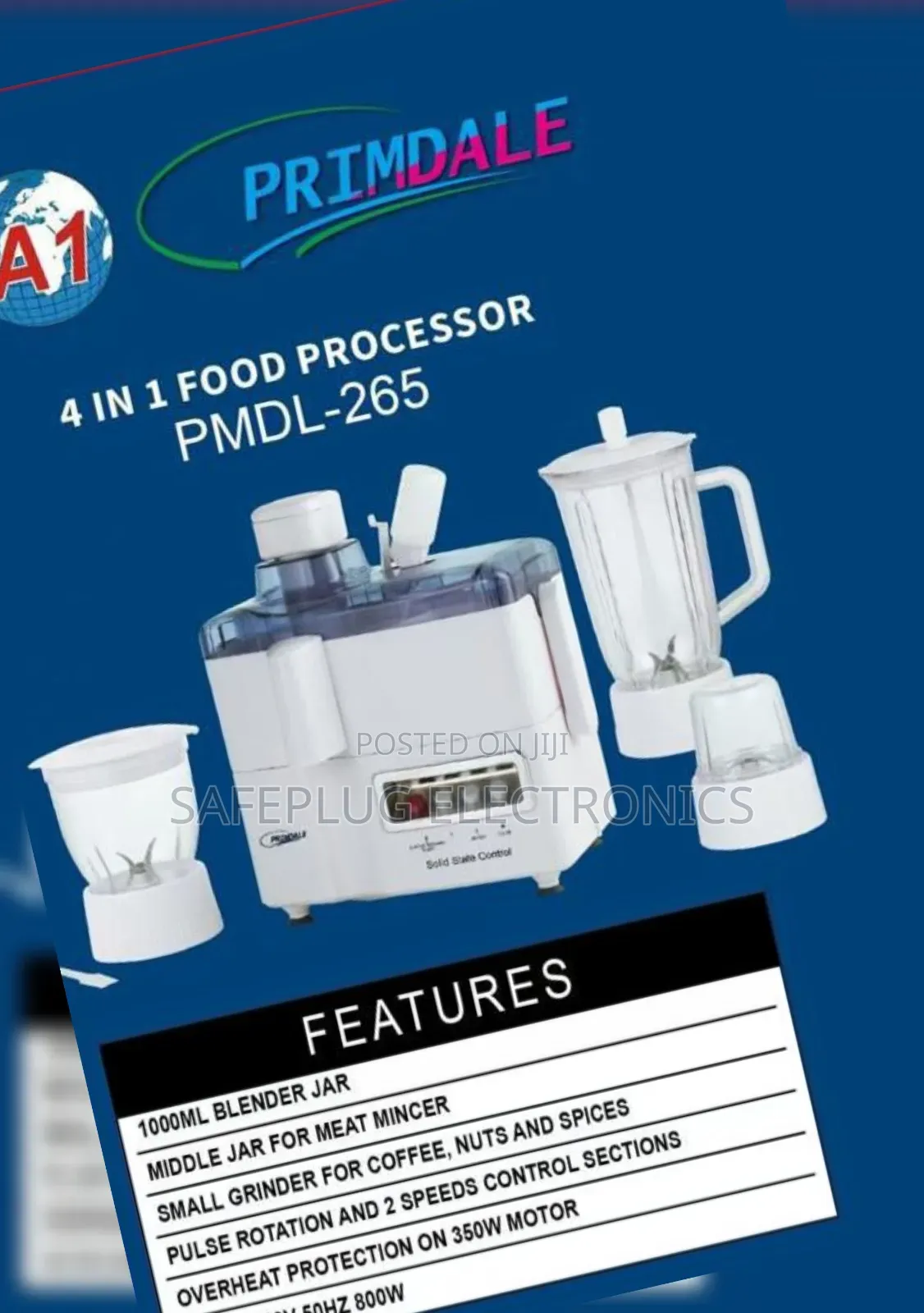 Primdale 4in1 Juicer Blender Grinder – Powerful 350w Multi-Processor