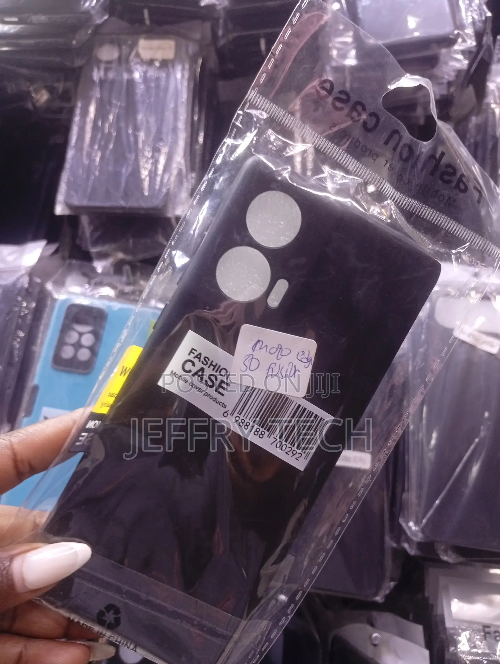 Motorola Edge 50 Fusion Black Silicone/Tpu Phone Case