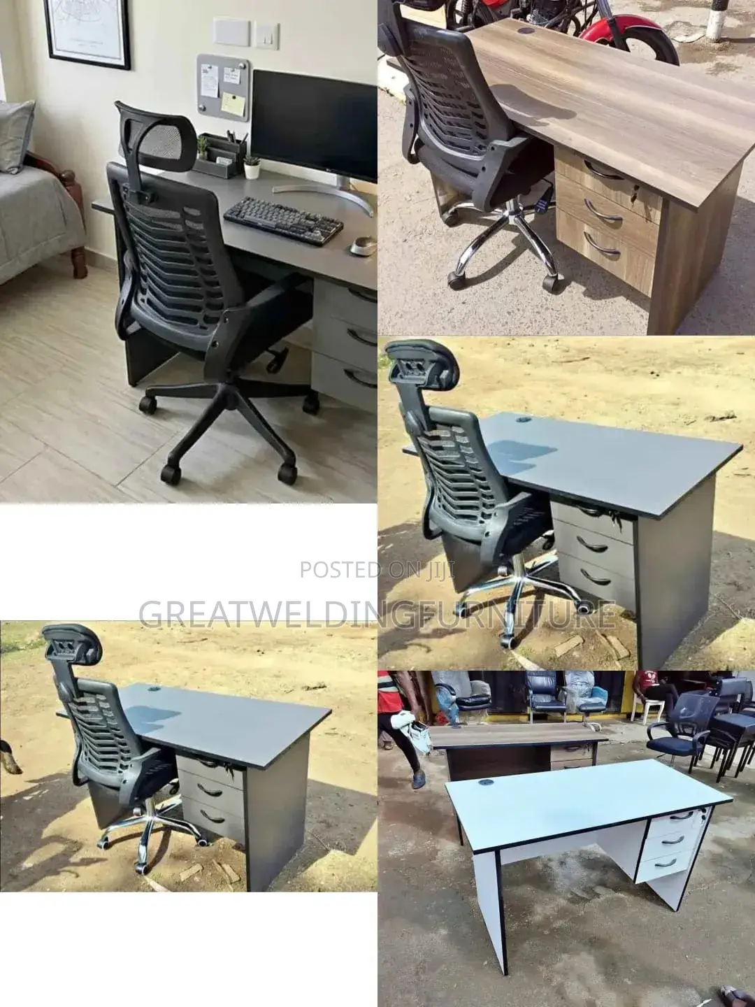 Headrest Office Chair With Vintage Desk S
