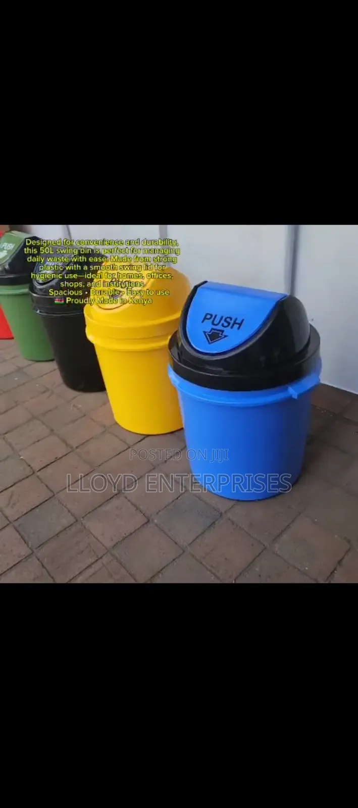 50.0 Litres Plastic Dust Bins