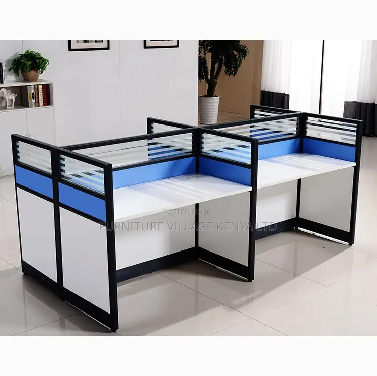 4-Way Imported Modular Office Team Workstation