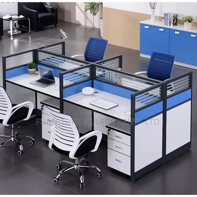 4-Way Imported Modular Office Team Workstation