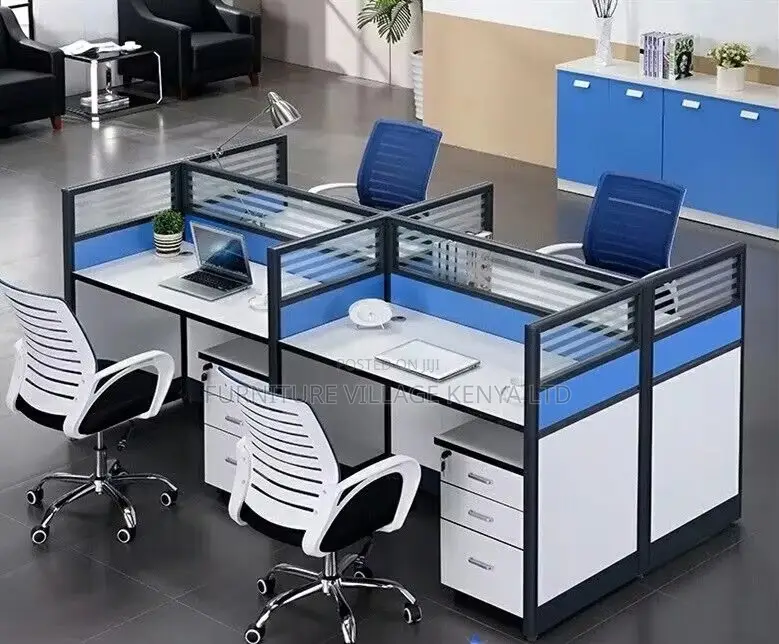 4-Way Imported Modular Office Team Workstation