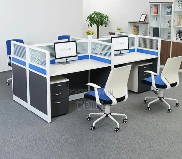 Office Workstation : 4-Way Office Collaborative Shared Workstation - thumbnail 6