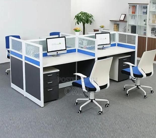 Office Workstation : 4-Way Office Collaborative Shared Workstation - thumbnail 7