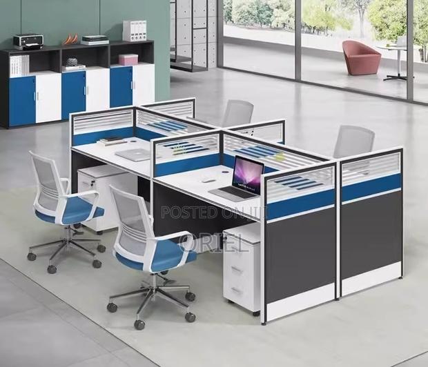 Office Workstation : 4-Way Office Collaborative Shared Workstation - thumbnail 11