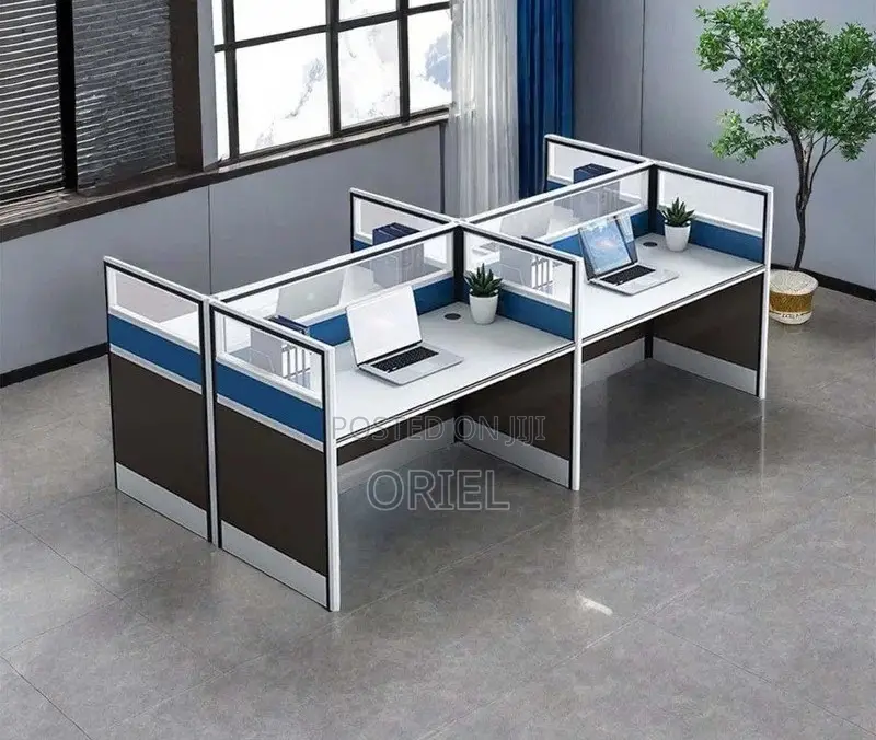 Office Workstation : 4-Way Office Collaborative Shared Workstation
